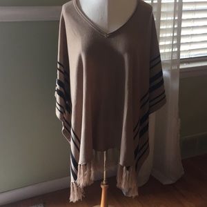 Forever 21 square cut fringed poncho.
